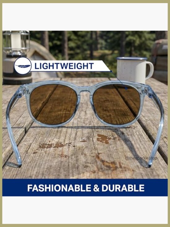 Polarized Sunglasses – Spring Loaded Hinge – 100% UV Protection – Round Cat Eye